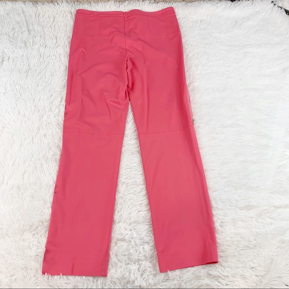 VDP Collection mid rise Straight Leg knit Pants with exposed zipper details - Picture 8 of 12